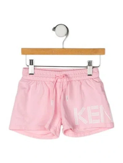 Pre-owned Kenzo Babies' Cotton Logo Print Shorts In Pink