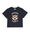 Kenzo Cotton Logo T-shirt In Blue