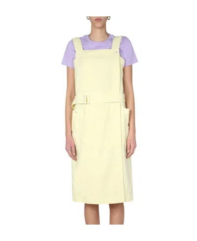 KENZO KENZO BELTED DENIM MIDI DRESS