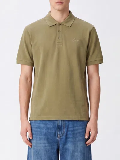 Kenzo Cotton Polo Shirt With Contrasting Embroidered Logo In Multi