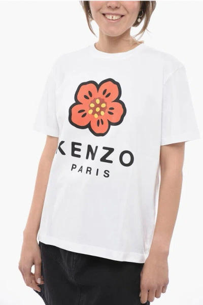 Kenzo Cotton Poppy Loose Fit T-shirt In White