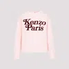 Kenzo Crew Neck Verdy Sweatshirt With Flocked Logo In Rose Clair
