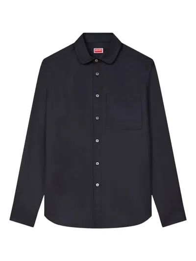 Kenzo Cotton Shirt In Black