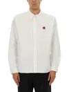 Kenzo Shirt With Boke Flower Embroidery In White