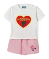 Kenzo Cotton Shorts Set In White