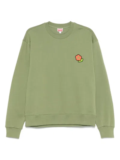 Kenzo Cotton Crewneck Sweatshirt In Green