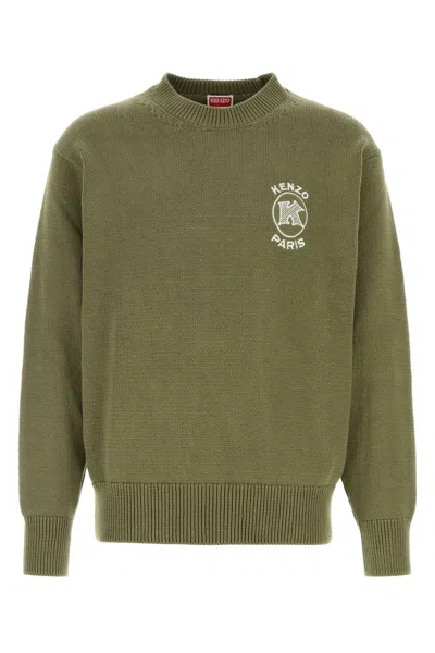 Kenzo Cotton Sweater In Green