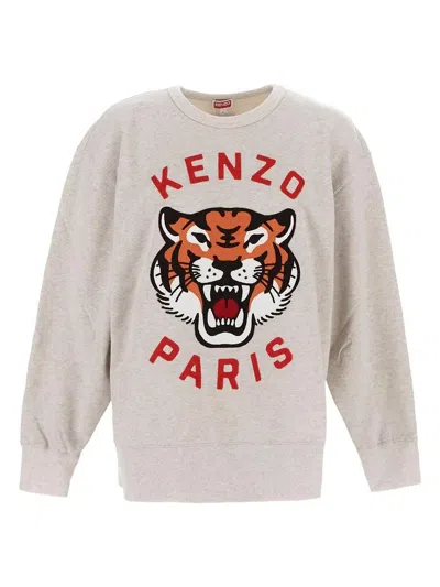 Kenzo Cotton Sweatshirt In Beige