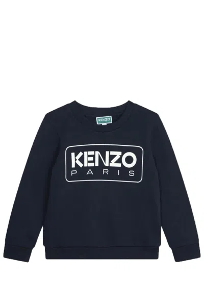 Kenzo Kids' Cotton Sweatshirt In Blue