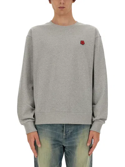 Kenzo Cotton Sweatshirt In Grey