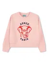 Kenzo Sweatshirt With Logo Print In Pink