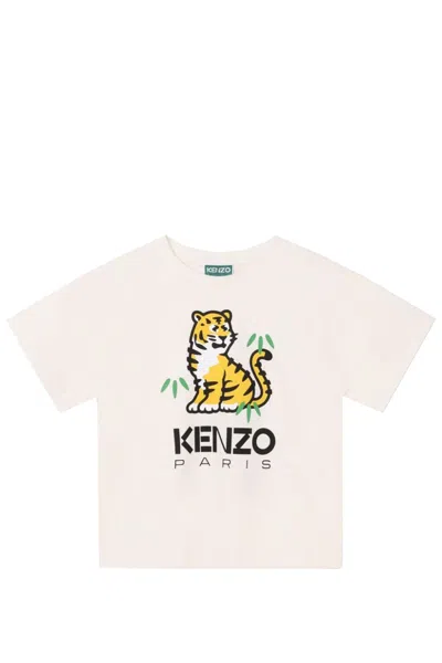 Kenzo Babies' Cotton T-shirt In White