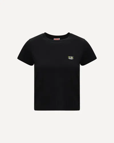 Kenzo Cotton T-shirt With The Embroidered "wild Tiger" In Black