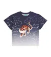 Kenzo Cotton Tiger Clouds Print T-shirt In Blue