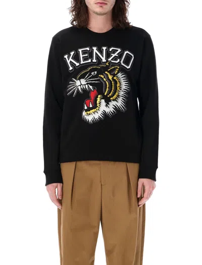 Kenzo Cotton Tiger Sweatshirt For Men By  In Black