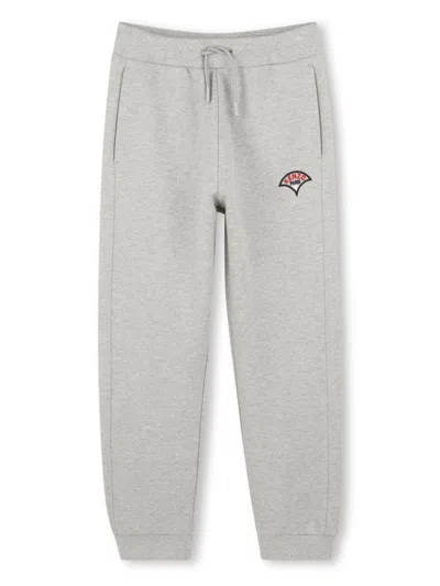 Kenzo Babies' Cotton Track Pants In Grey