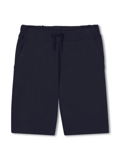 Kenzo Kids' Cotton Track Shorts In Blue