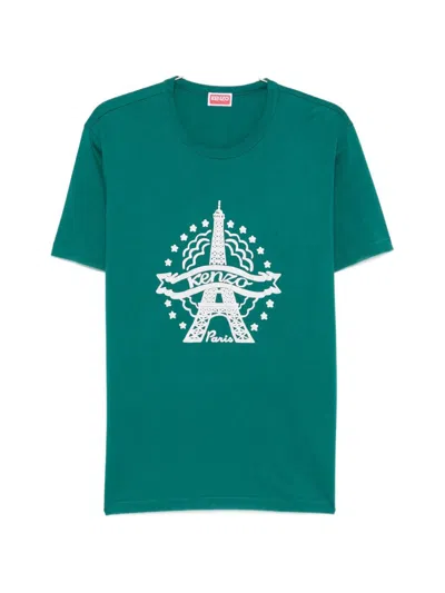 Kenzo Cotton T-shirt In Green
