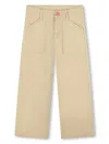 Kenzo Cotton Twill Trousers In Neutrals
