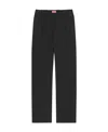 Kenzo Cotton Wide-leg Trousers In Black