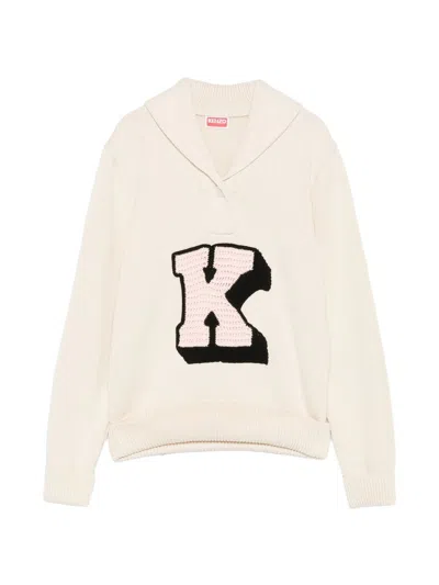 Kenzo Cotton Wool Jersey In Gray