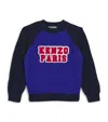 Kenzo Logo-embroidered Colour-block Jumper In Navy