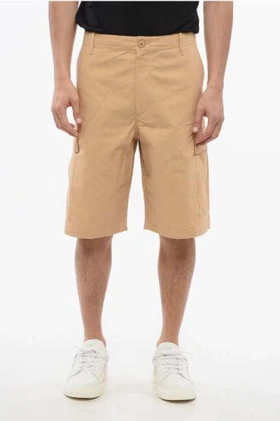 Kenzo Mens Camel Cargo-pocket Regular-fit Cotton Shorts