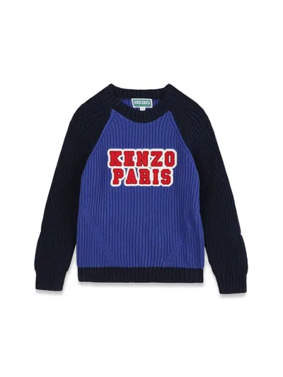 Kenzo Cozy Unisex Mini Knit Sweater In Blue