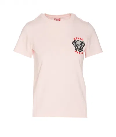Kenzo Crest Elephant T-shirt In Pink