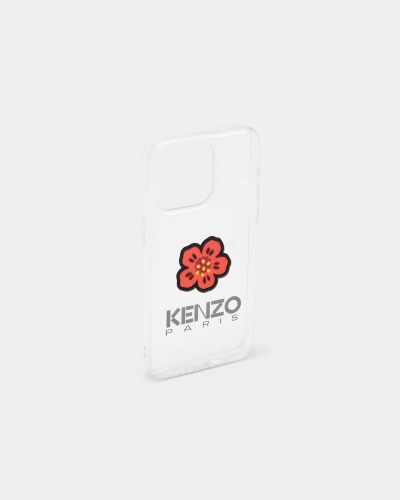 Kenzo Crest' Transparent Resin Iphone 15 Pro Max Case Coral