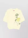 Kenzo Crew Neck Floral Embroidery Top