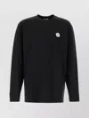Kenzo Crew Neck Graphic Print Long Sleeves T-shirt In Black