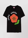 Kenzo Crew Neck Graphic Print Short Sleeves In Black