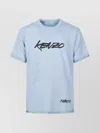 Kenzo Logo Printed Reversible Crewneck T-shirt In Blue