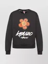 Kenzo Bold Floral Graphic Sweatshirt With Signature Logo In Black