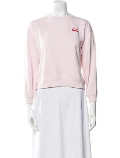 Pre-owned Kenzo Crew Neck Long Sleeve Sweatshirt In Pink