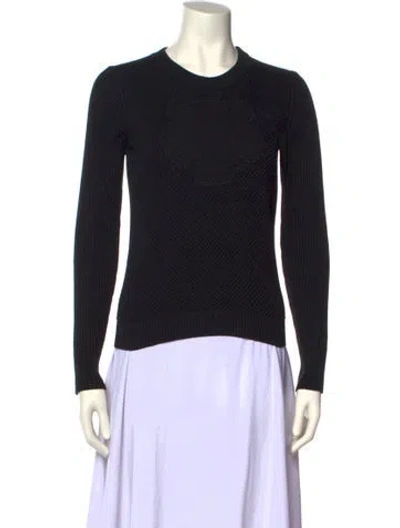Pre-owned Kenzo Crew Neck Long Sleeve Top In Black