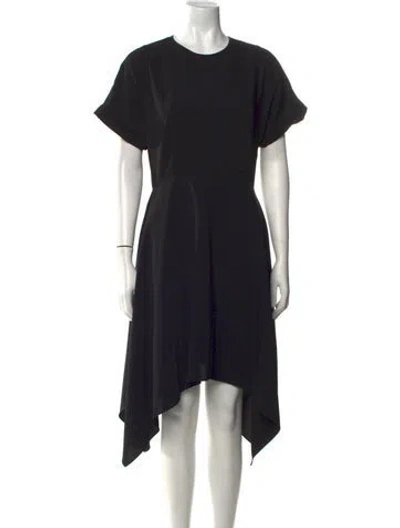 Pre-owned Kenzo Crew Neck Midi Length Dress In Black