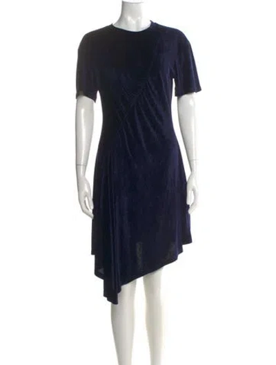 Pre-owned Kenzo Crew Neck Midi Length Dress In Blue