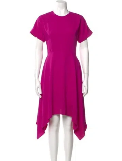 Pre-owned Kenzo Crew Neck Midi Length Dress In Purple