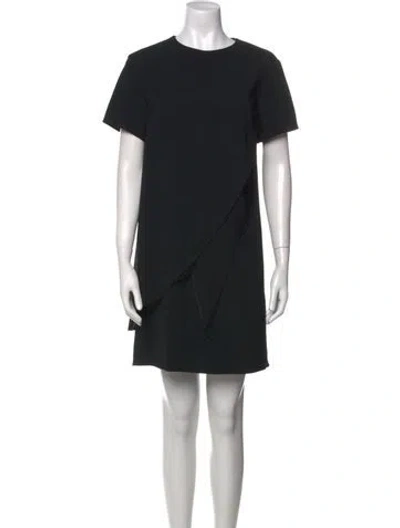 Pre-owned Kenzo Crew Neck Mini Dress In Black