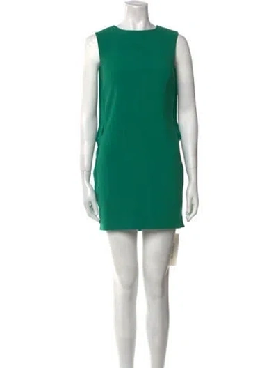 Pre-owned Kenzo Crew Neck Mini Dress In Green