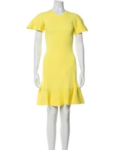 Pre-owned Kenzo Crew Neck Mini Dress In Green