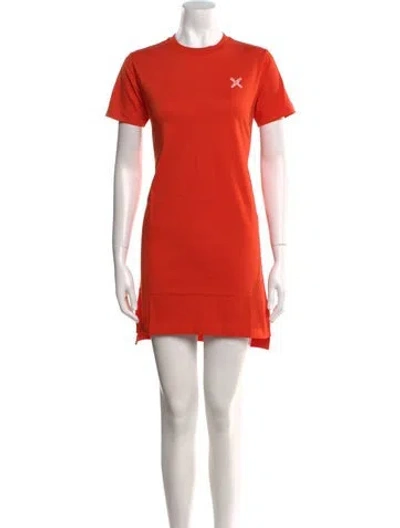 Pre-owned Kenzo Crew Neck Mini Dress W/ Tags In Orange