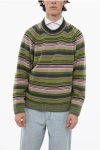 KENZO CREW NECK RUE VIVIENNE PULLOVER WITH UNBALANCED STRIPE MOTIF