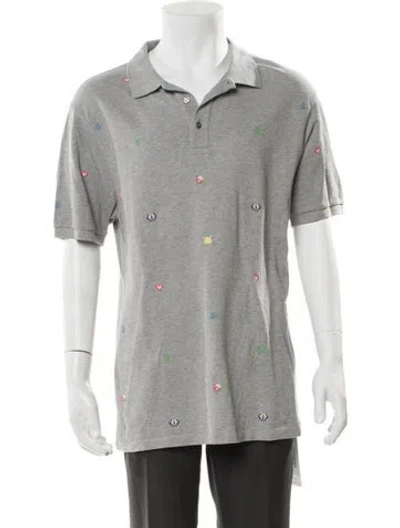 Pre-owned Kenzo Crew Neck Short Sleeve Polo Shirt In Gray