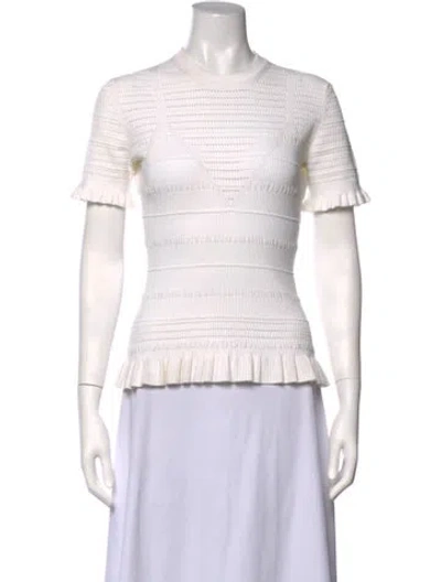 Pre-owned Kenzo Crew Neck Short Sleeve Top In White