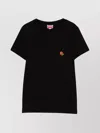 Kenzo Women T-shirt With "pop" Embroidery In Multicolor