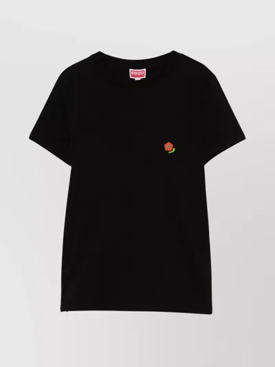 Kenzo Women T-shirt With "pop" Embroidery In Multicolor