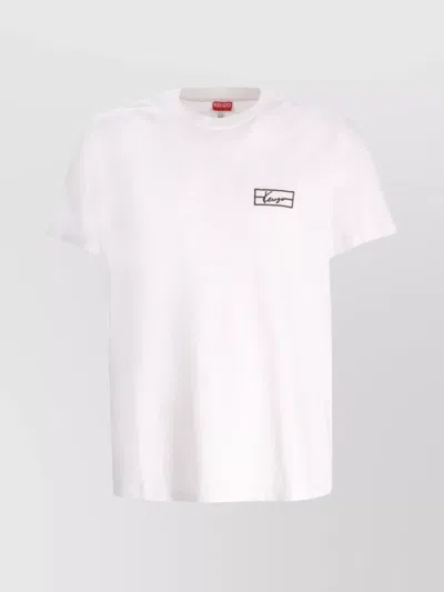 Kenzo Crew Neck Short Sleeves Straight Hem In White